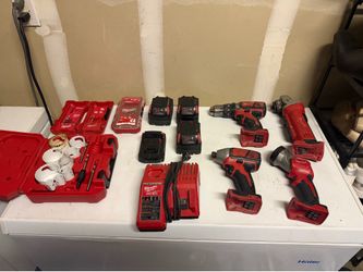 Milwaukee M12/M18 Tool Lot with Batteries and Charger
