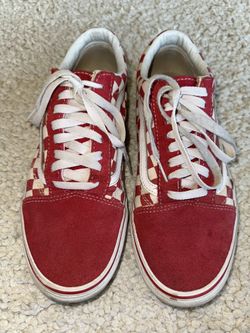 VANS Old Skool Red Checkered Vans. Womens size 10.5 Mens size 9