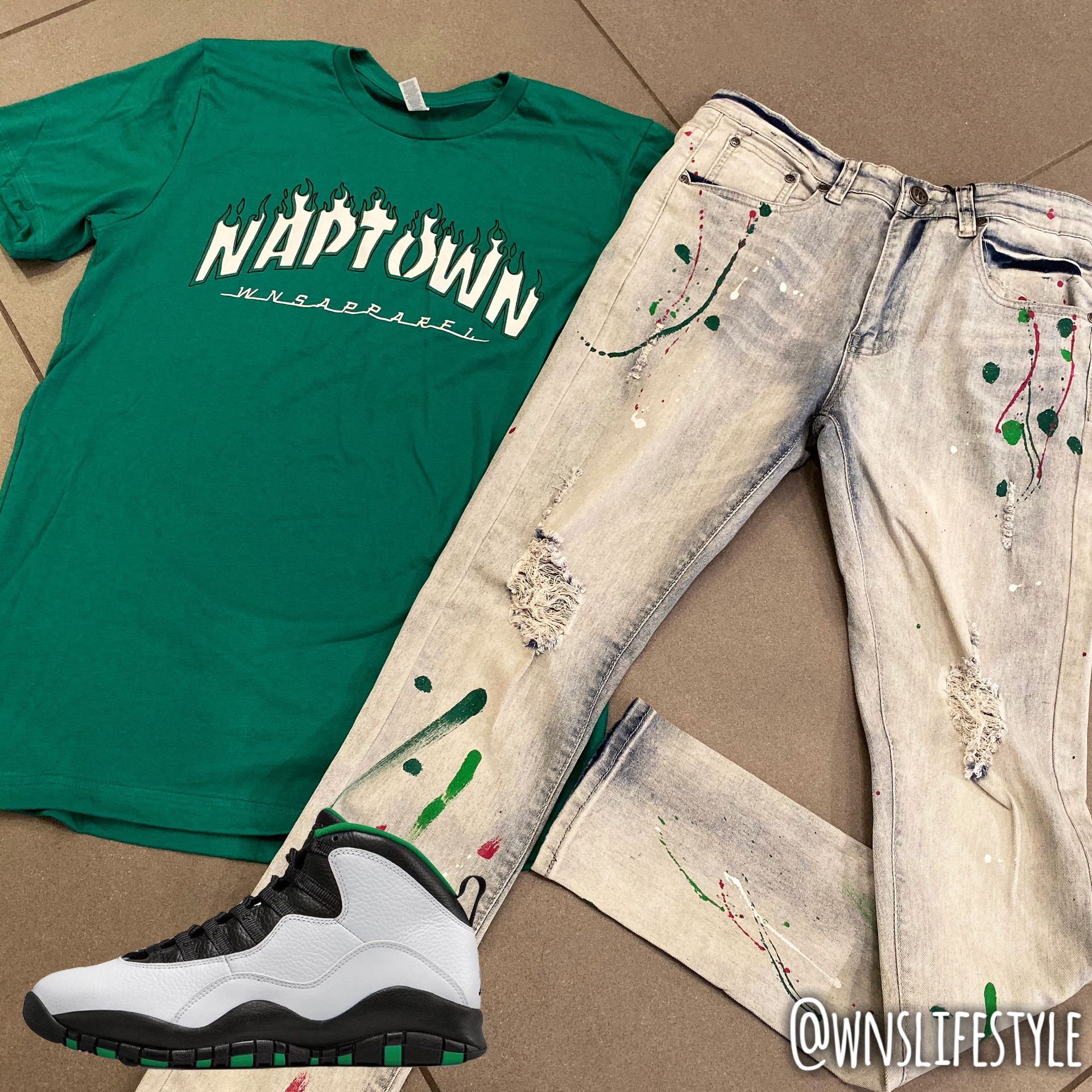 Jordan 10 Seattle T-shirt naptown to match