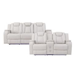 Transformer Sofa And Loveseat Bluetooth Speakers LED Lights , Power Recliners , USB Ports.Available In Black Or Red 