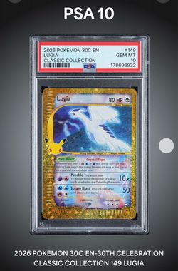 Crystal Lugia 30th anniversary PSA 10