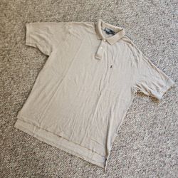 Polo Ralph Lauren Shirt Mens XXL Tan Golf Polo Golfer Rugby Prep Casual Cotton 