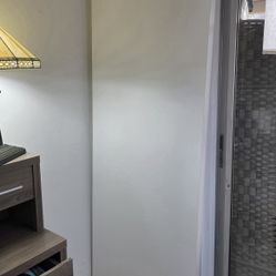 White Laminate Solid Wood Barn Door