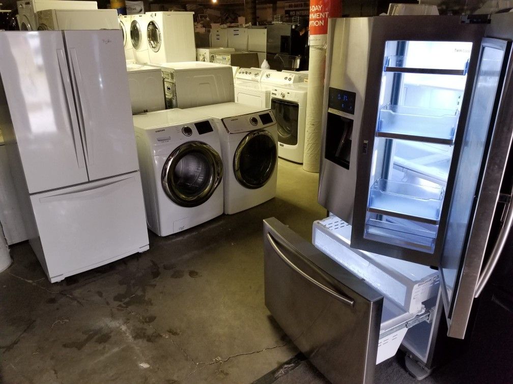 Blow Out Sale Store Full Of Nice Like Brand New Lightly Used Washer Dryer Fridge Stove Oven Stackable Free Warranty Free Financing Available 90day TO