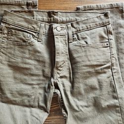Levi's 511 Men's Jeans-Size 31x32-Olive Green-Slim Fit 