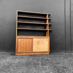 Magical and Unique MCM Handmade Mahogany Shelf