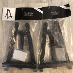 2 Mini Wood Easel 7.5in x 7.5in x 11in For Mini Canvas Painting & Display 