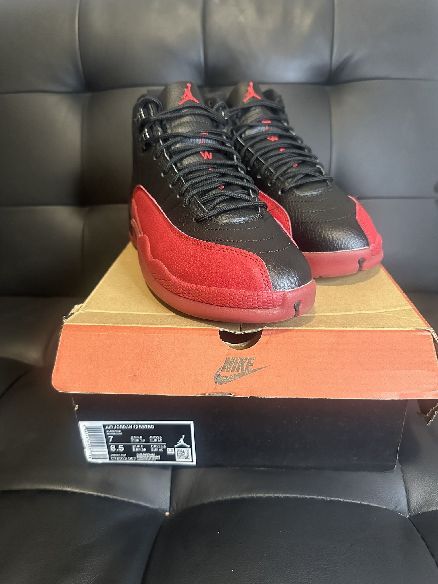 Size 7 Jordan 12 Flu Games