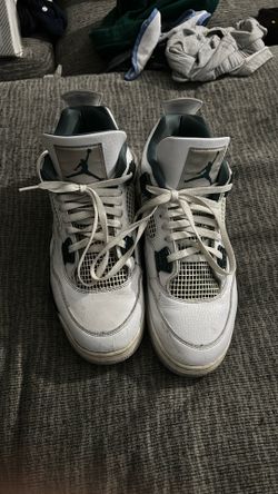 Jordan - Men - Retro 4 - White/Oxidized Green/Neutral Grey