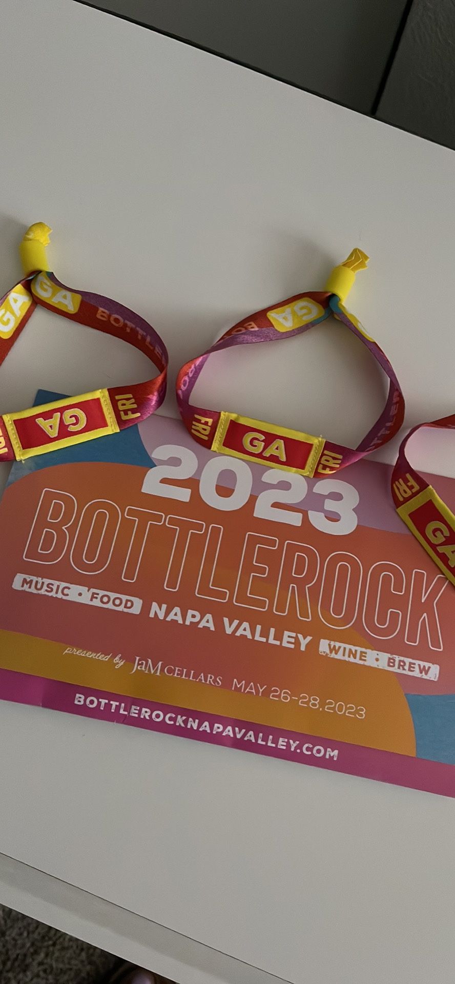 3 Bottlerock Passes For Friday 5/26