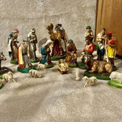 Crèche Set. Ceramic-one Of A Kind