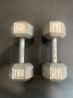 25lb dumbbells price to sell this weekend