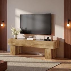 Customer Reviews for BYBLIGHT Brown TV Stand Fits TVs up to 55 to 65 in. Low TV Console Table for Li