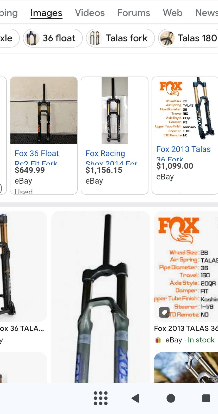 Fox Talas Fox 36 サスペンション Fox Talas 36 26インチ Fox 36 Talas