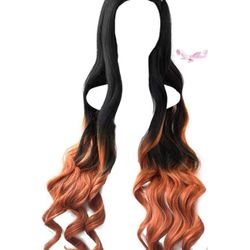 26 Inch Black And Copper Wig 