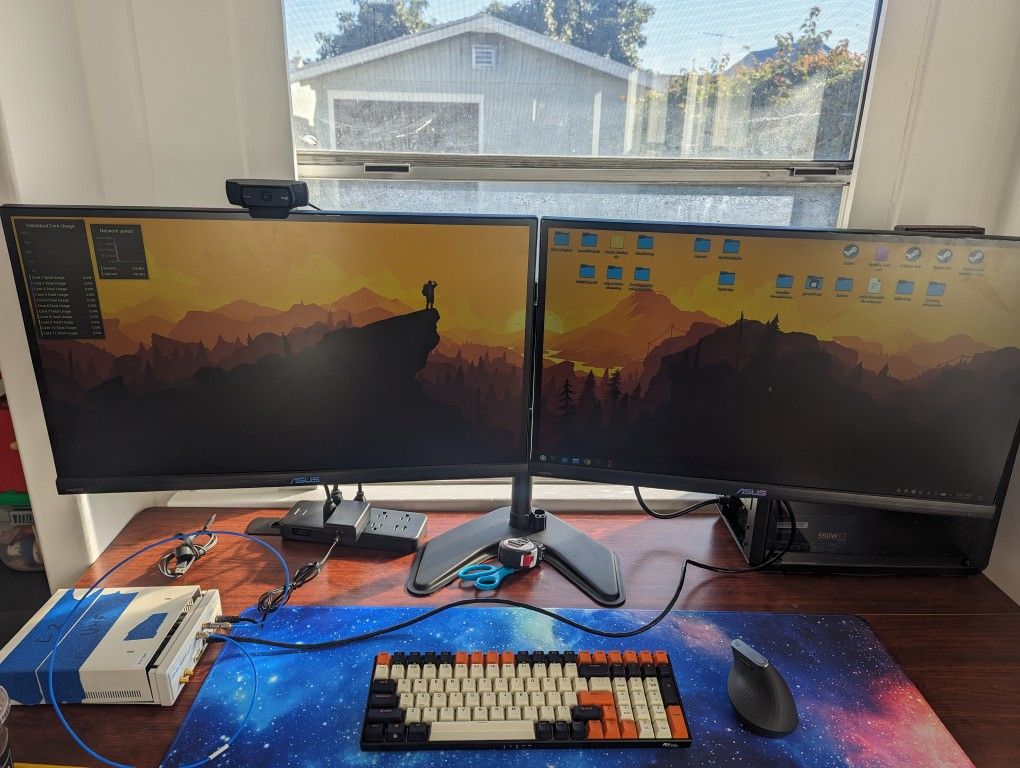 Dual Asus 24" Monitor + Stand