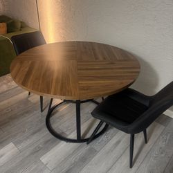 STHOUYN 47” Round Dinner Table For 4-6