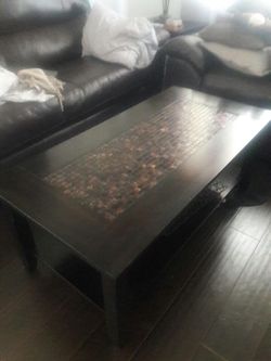 Mosaic coffee table and end table