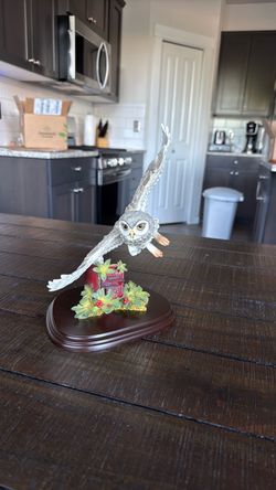 Owl in Flight Decorative Figurine