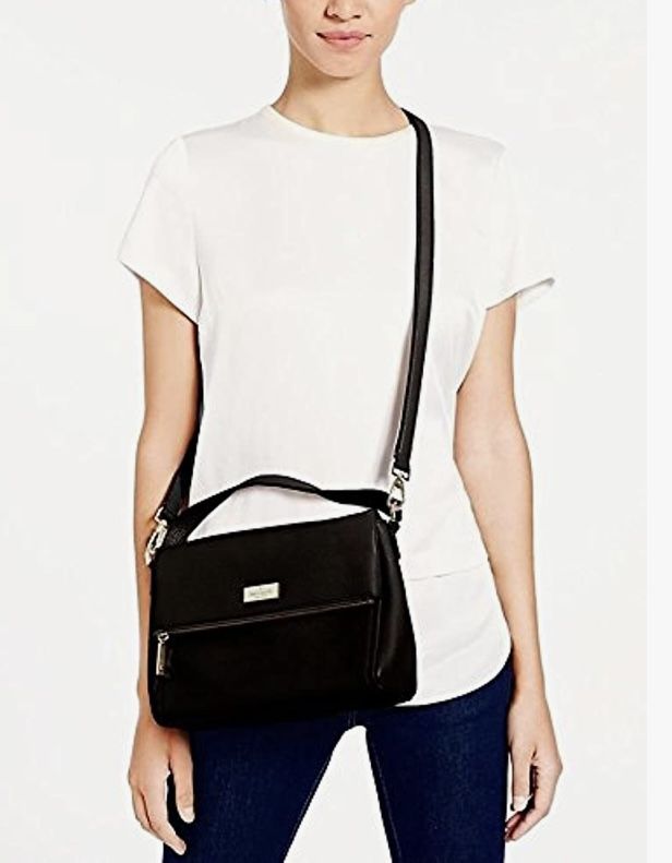 Kate Spade New York Highland Place Mini Maria Leather Crossbody, Black   Kate Spade New York Highland Place Mini Maria Leather Crossbody, Black     