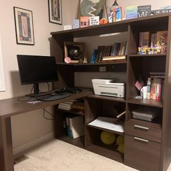 Computer Table With Book Shelf