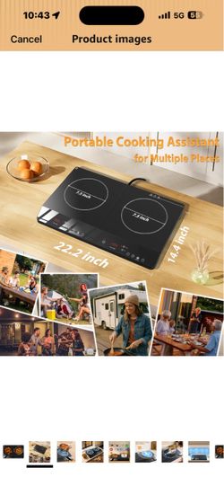 JollyOne Portable Double Induction Cooktop