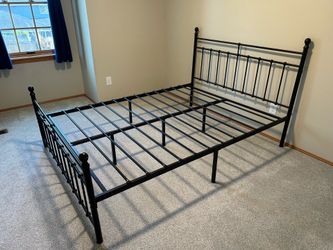 Queen Bed Frame and Mattress
