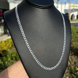 New Jewelry .925 sterling silver Curb link chain necklace 22” 5.0mm