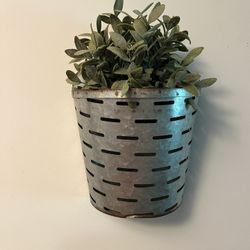 Galvanized Olive Basket