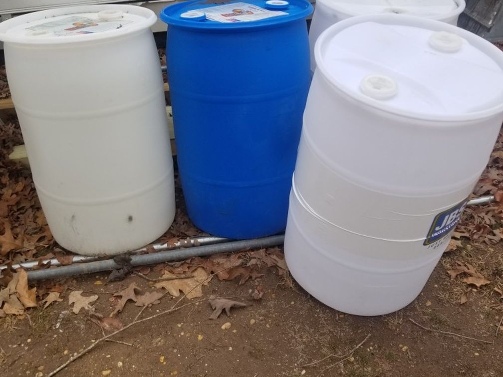 30 Gallon Plastic Barrel