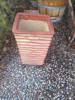 Tall square waves planters all 3