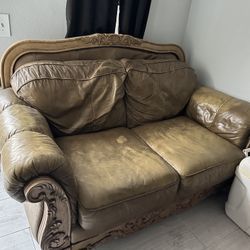 Heavy Wood With real Leather 