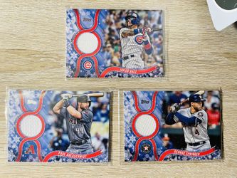 Topps Jersey Relic Lot 3- Javier Baez, Paul Goldshmidt, & George Springer