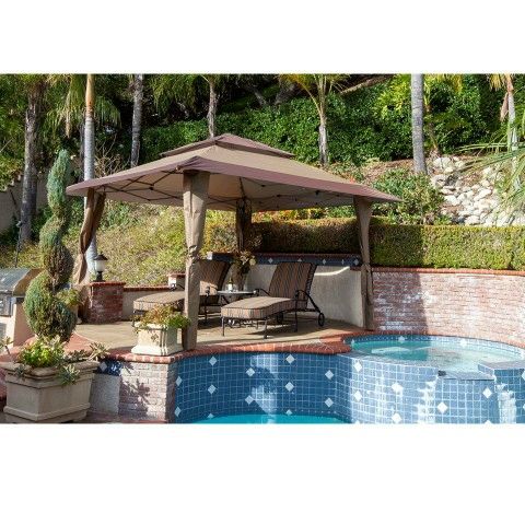 Beige Outdoor 13x13 ft Instant Gazebo Canopy Tent