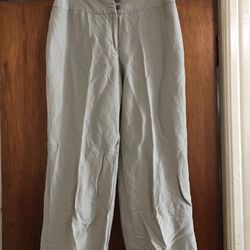 East5th %55 linen 45% Rayon capri pants women 10p