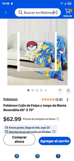 Pokémon Reversible Blanket and Plush Pillow Set