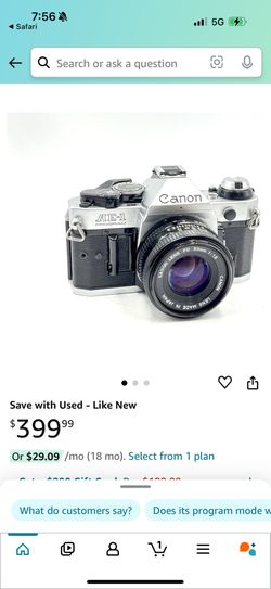 Vintage Canon AE-1 Program 35mm SLR Camera with 50mm 1:1.8 Lens 