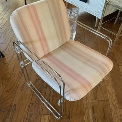 Rare Pair of Vintage Lucite Ramler-Style Cantilever Chairs