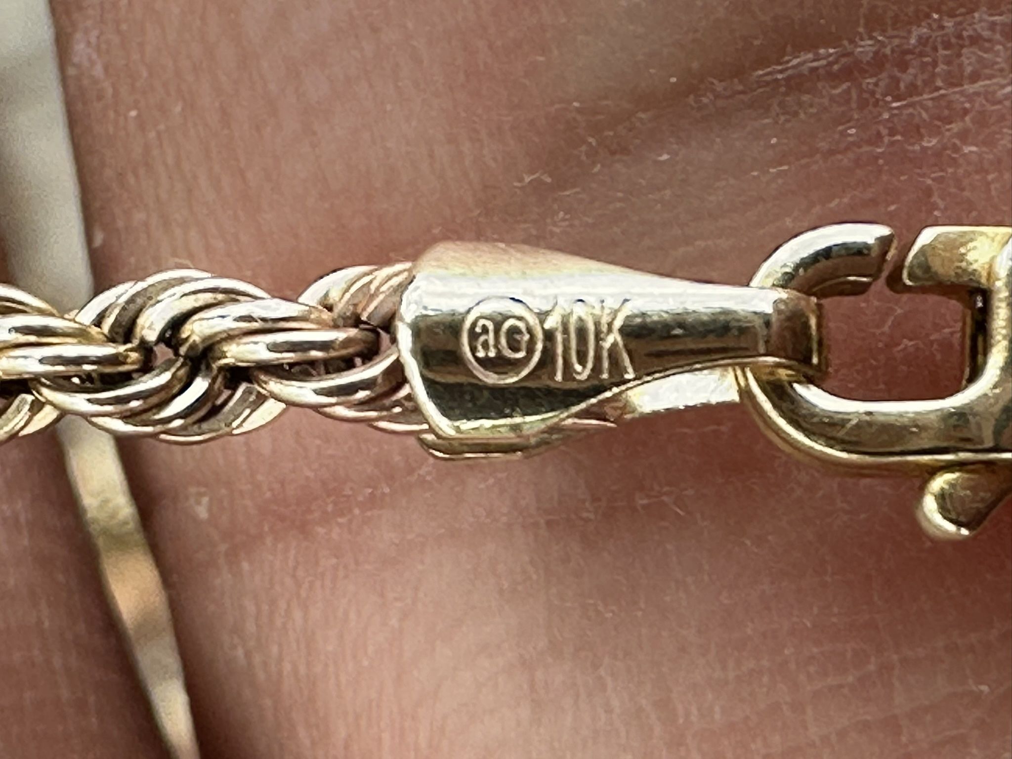 Rope Chain, 10 Carat Gold With Cross