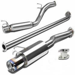 Exhaust System w/4 in. OD Muffler Burnt Tip  06-11 Honda Civic DX-G/DX/GX/EX-L/EX 1.8L