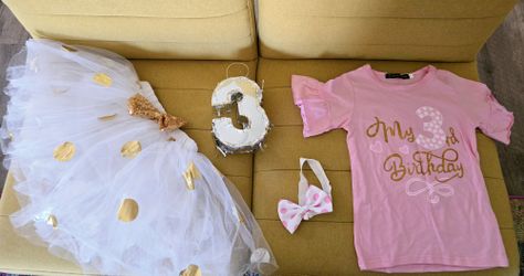 My 3rd Birthday Minnie Dress With PINATA