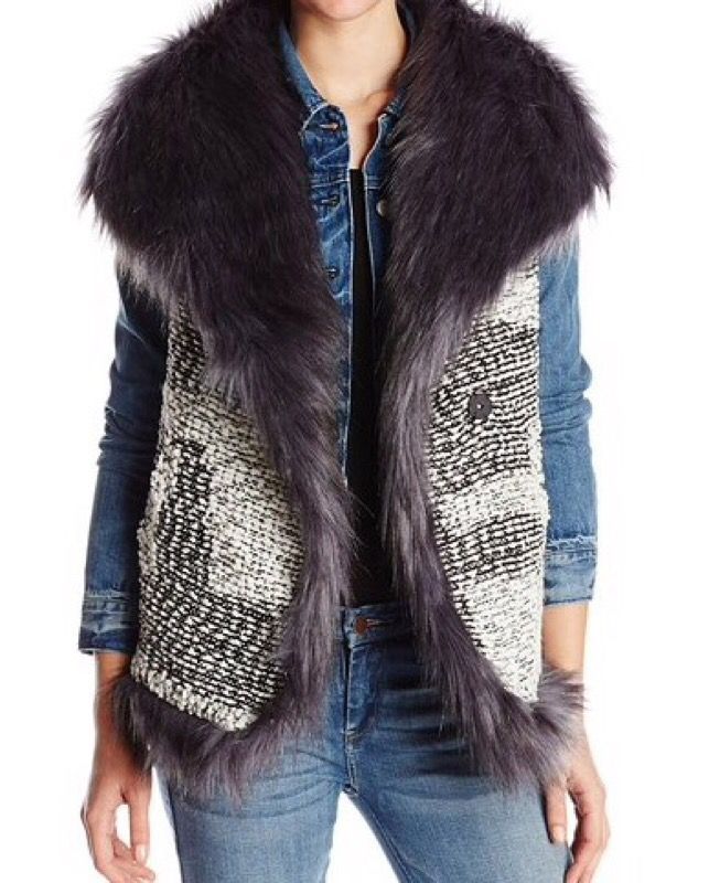 NWT Size XS & S Jessica Simpson Faux Fur-Lined Vest