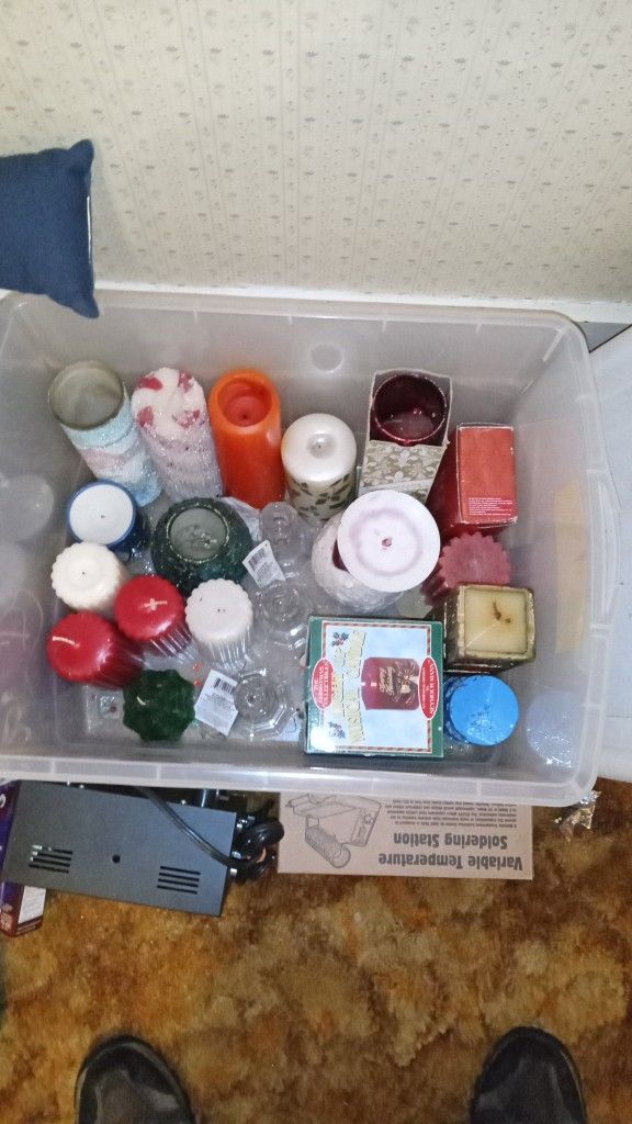 Box Full Of Candles. 
