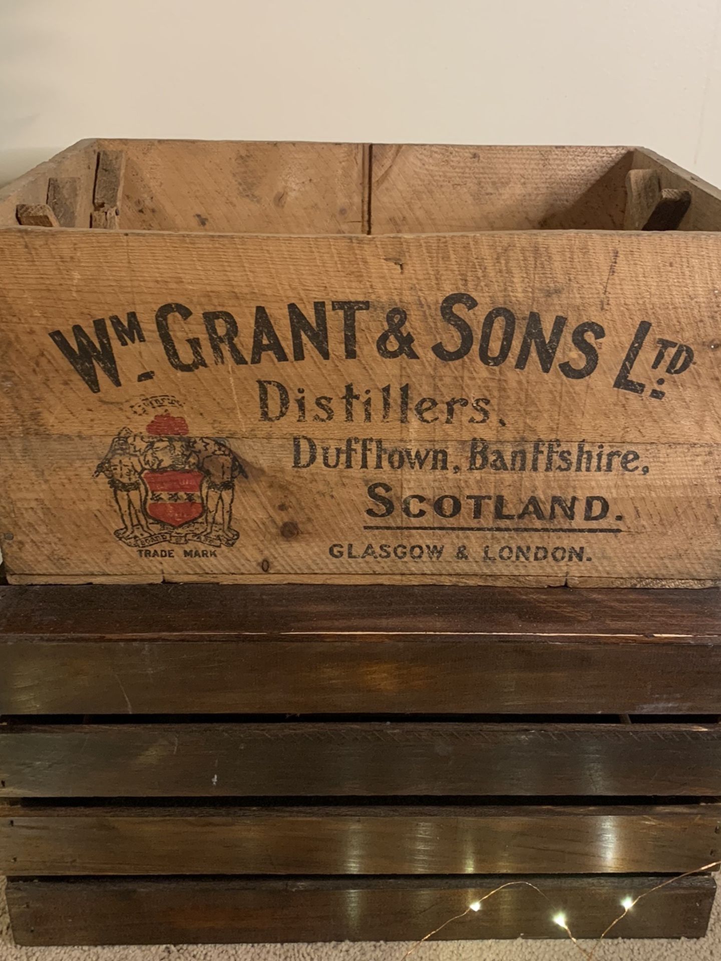 Vintage Wooden Crate | Grants Scotch Whisky From Scotland