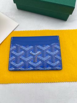 Goyard Wallet Saint Sulpice Card Holder Sky Blue NEW Authentic Royal
