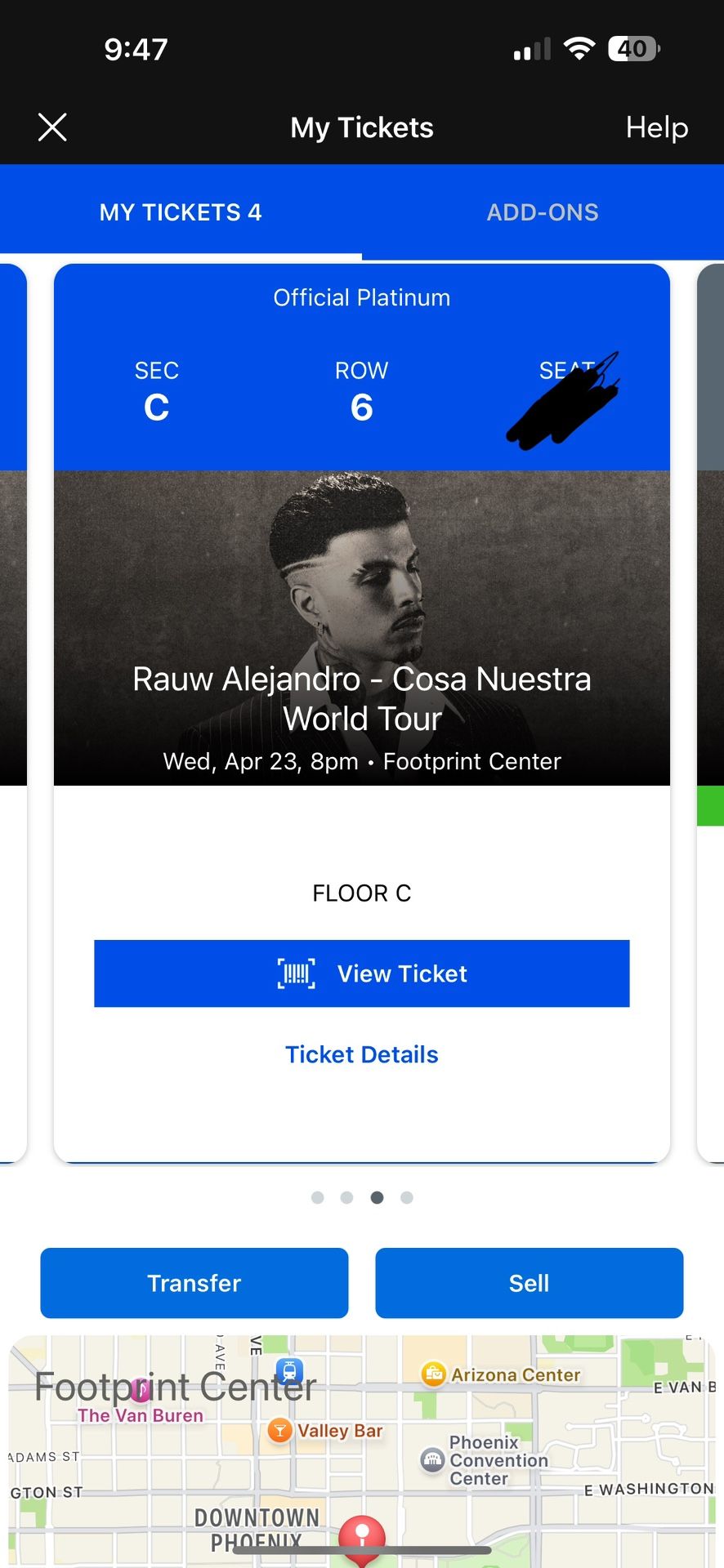 Rawr cosa nuestra world tour concert ticket