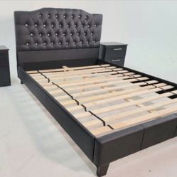 New Black Queen Bed 
