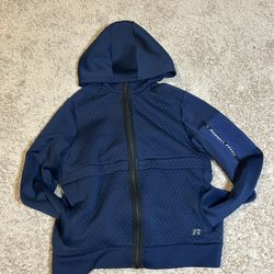 Russell Athletic navy blue zip up hoodie Size XXL