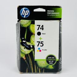 NEW Genuine HP 74 75 Ink Cartridge Combo For HP C4580 C5580 Printer OEM Exp 2013