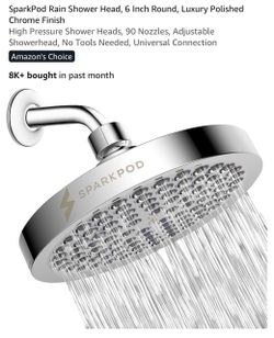 SparkPod 6-Inch Round Rain Shower Head